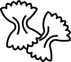farfalle pasta schets illustratie vector