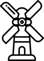 windmolen schets illustratie vector