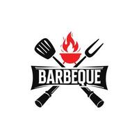 barbecue logo vrij vector