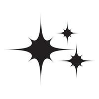 ster fonkeling pictogrammen verzameling. futuristische vorm geven aan. flash van vuurwerk. Kerstmis sterren icoon vector
