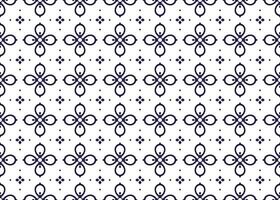 symbool donker blauw bloemen Aan wit achtergrond, etnisch kleding stof naadloos patroon ontwerp voor lap, tapijt, batik, behang, omhulsel enz. vector