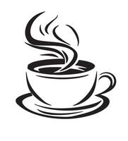 gemakkelijk koffie kop silhouet vector