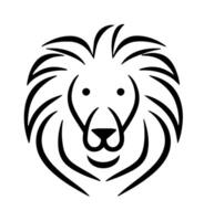gestileerde leeuw hoofd logo vector