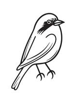 monochroom vogel geïsoleerd illustratie vector