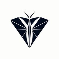 vlinder logo illustratie, een vliegend vlinder logo concept vector