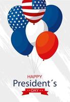 ballonnen of usa happy presidents day vector design