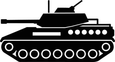 zwart tank silhouet Aan wit achtergrond vector