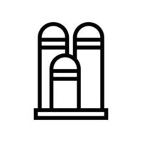 silo's lijn icoon vrij symbool vector