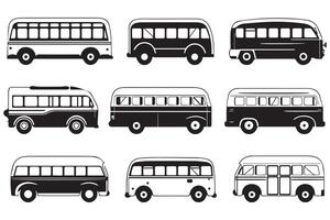 bus zwart illustratie geïsoleerd Aan wit achtergrond. hand- getrokken illustratie vector