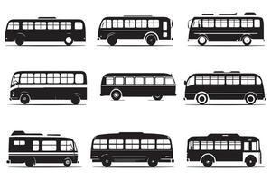 bus pictogrammen reeks Aan wit achtergrond vector