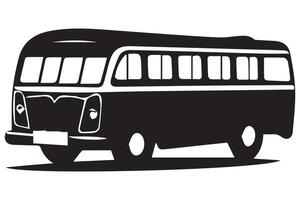 school- bus zwart en wit vector