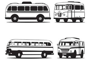 bus pictogrammen reeks Aan wit achtergrond vector