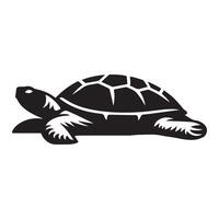 schildpad clip art - een schildpad in een vlak illustratie vector