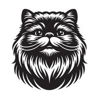 kat clip art - een Perzisch kat met een zegevierend glimlach illustratie vector