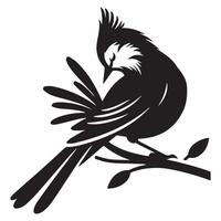 vogel - een vogel schoonmaak veren schets illustratie logo concept ontwerp vector