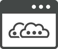 wolk icoon symbool afbeelding. illustratie van de hosting opslagruimte vector