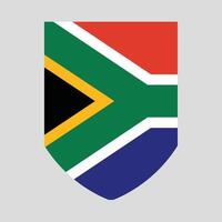 zuiden Afrika vlag in schild vorm vector