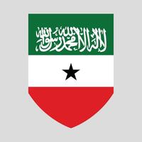 somalië vlag in schild vorm vector
