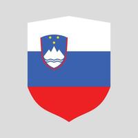 Slovenië vlag in schild vorm vector