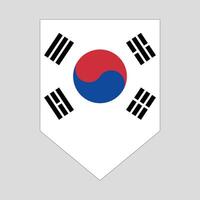 zuiden Korea vlag in schild vorm vector