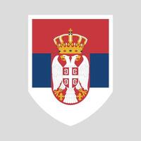 Servië vlag in schild vorm kader vector