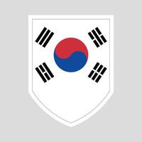 zuiden Korea vlag in schild vorm vector