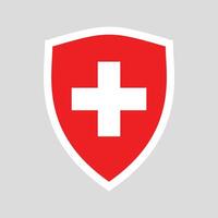 Zwitserland vlag in schild vorm kader vector