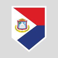 sint maarten vlag in schild vorm vector