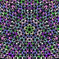 meetkundig kleurrijk bloemblad mozaïek- patroon achtergrond ontwerp vector