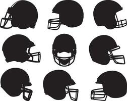 Amerikaans voetbal helm silhouet Aan wit achtergrond vector