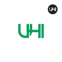 uhi logo brief monogram ontwerp vector