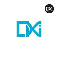 brief dki monogram logo ontwerp vector