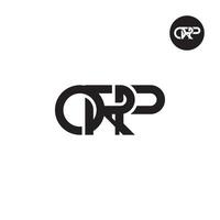 brief orp monogram logo ontwerp vector