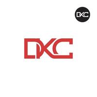 brief dkc monogram logo ontwerp vector