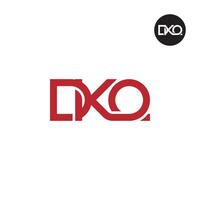 brief dkq monogram logo ontwerp vector