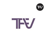 brief tfv monogram logo ontwerp vector