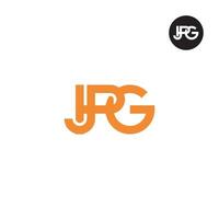 jpg logo brief monogram ontwerp vector