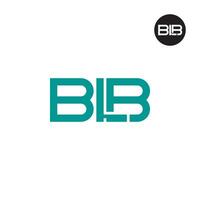 brief blb monogram logo ontwerp vector