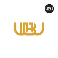 wbu logo brief monogram ontwerp vector