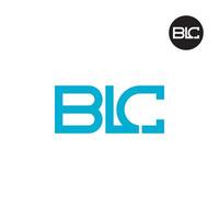 brief blc monogram logo ontwerp vector