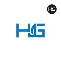 hjg logo brief monogram ontwerp vector