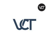 vct logo brief monogram ontwerp vector
