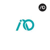 iao logo brief monogram ontwerp vector