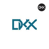 brief dkx monogram logo ontwerp vector