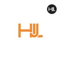 hjl logo brief monogram ontwerp vector