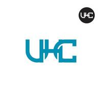 uhc logo brief monogram ontwerp vector