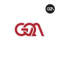gqa logo brief monogram ontwerp vector