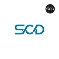 brief scd monogram logo ontwerp vector