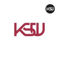 ksw logo brief monogram ontwerp vector