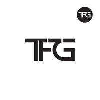 brief tfg monogram logo ontwerp vector